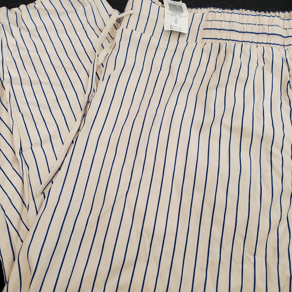 Nwt Torrid Striped Stretch Challis Taper Pants (4x)